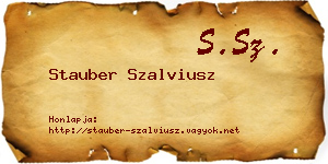Stauber Szalviusz névjegykártya